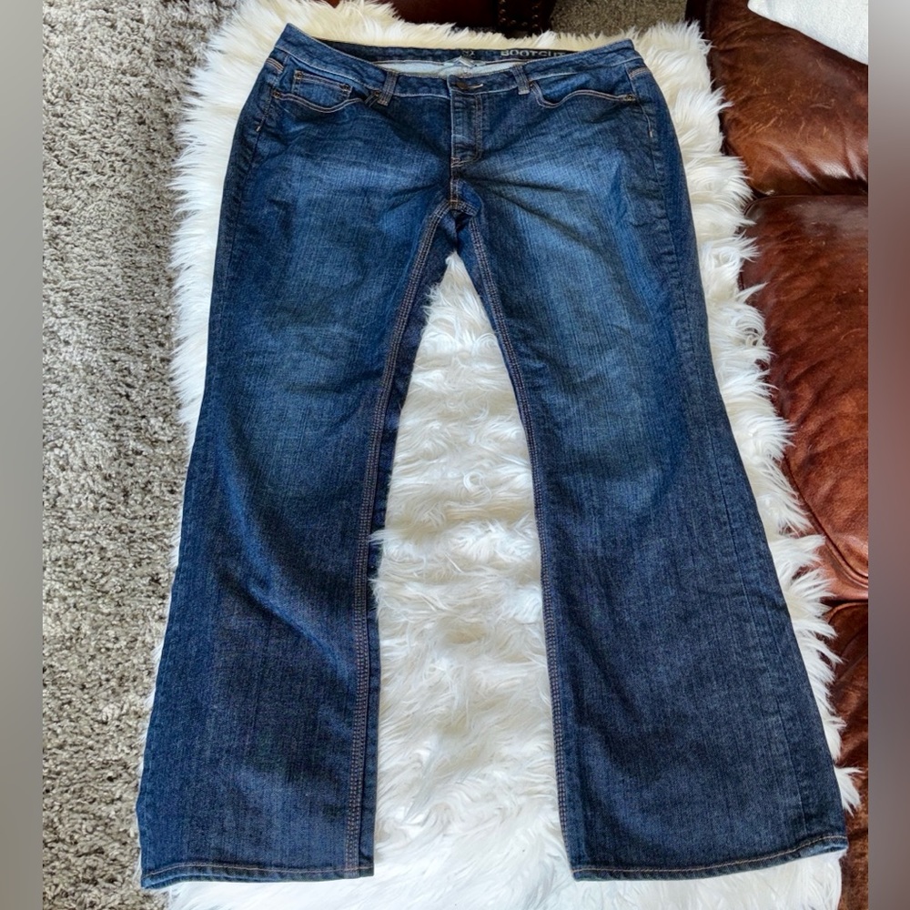 New York & Company Dark Blue Boot Cut Jeans